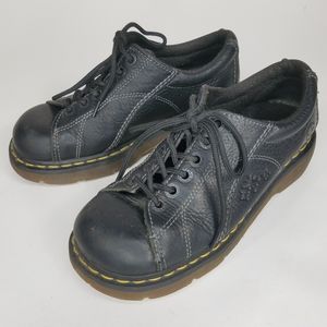Dr. Martens 6-Eyelet Black Leather Chunky Oxford